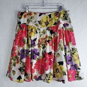 Apt.9 Cotton Floral A-Line skirt Size 14
